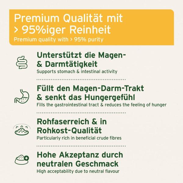 AniForte Flohsamenschalen mit hoher Quellkraft zur Prophylaxe von Sandkolik beim Pferd