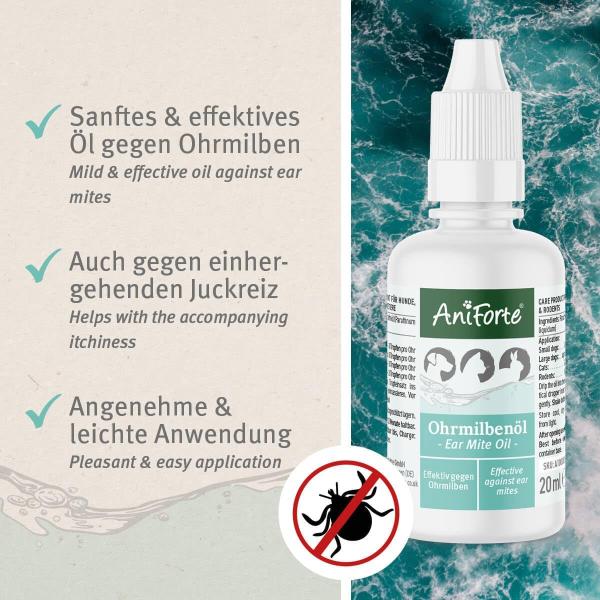 AniForte® Ohrmilbenöl für Hunde, Katzen & Nagetiere