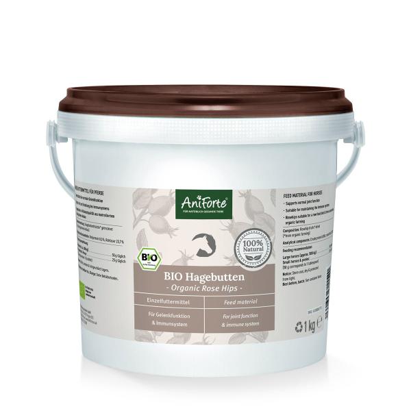 Aniforte 1 kg Bio Hagebutten für Pferde & Ponys