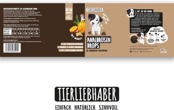 Ein vitaler und glücklicher Hund ohne Juckreiz am After dank Tierliebhaber Analdrüsen Drops.