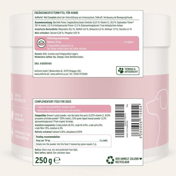 Aniforte 4in1 Complete Dog 250g   - Immunsystem, Fellkraft, Magen & Darm