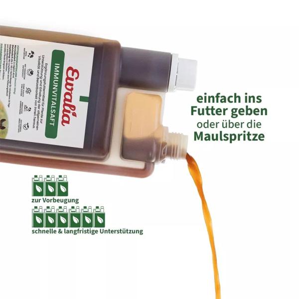 Ewalia Immunvitalsaft für Pferde 1L - Optimaler Schutz für Ihr Pferd