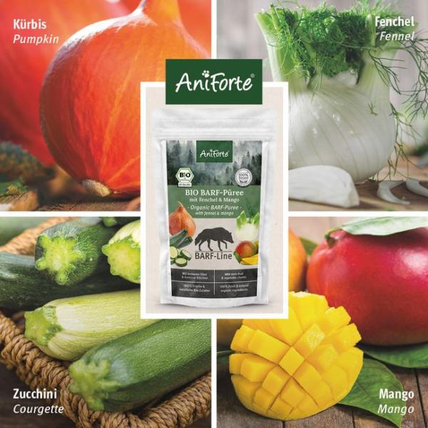 Aniforte BARF-Line Bio Gemüse & Obst Mix – "Fenchel & Mango"