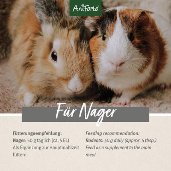 Aniforte Natur Nagerfutter - Natürliches Futter für Kleintiere