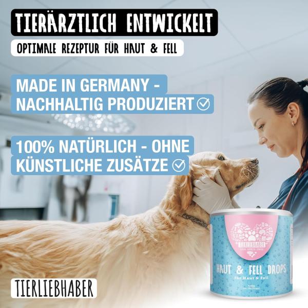 Tierliebhaber Haut & Fell Drops – Für seidigen Glanz & gesunde Haut (350g)