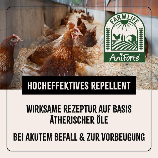 Effektives Hühner Milben Spray zur Anwendung direkt am Gefieder und im Hühnerstall