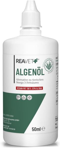 REAVET Algenöl 50 ml – Veganes Omega-3 für Haut, Fell & Stoffwechsel bei Hunden, Katzen & Pferden