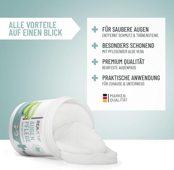 ReaVET Augenpflege Pads: Sanfte und effektive Reinigung für die Augen von Hunden und Katzen