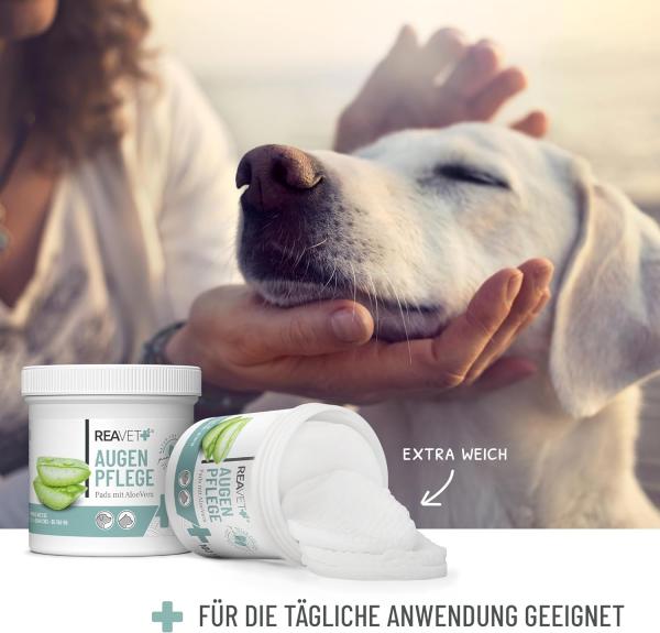 ReaVET Augenpflege Pads: Sanfte und effektive Reinigung für die Augen von Hunden und Katzen