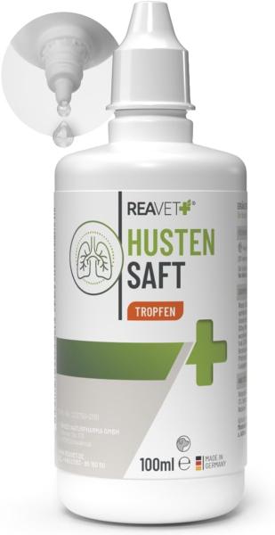 ReaVET Hustensaft Tropfen für Hunde und Katzen – natürliche Unterstützung bei Husten