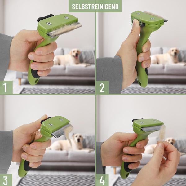 ReaVET Unterwollkamm für Hunde & Katzen - Effektive Unterwollbürste zur Fellpflege Grösse S,M,L