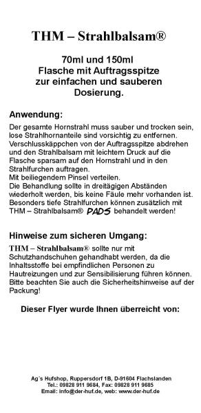 THM - Strahlbalsam ® zur Strahlbehandlung bei Strahlfäule