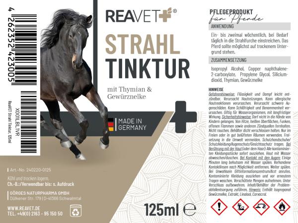 ReaVET Strahl Tinktur 125ml bei Strahlfäule beim Pferd