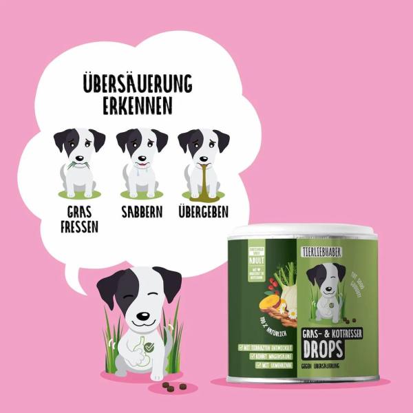 Neu Tierliebhaber  Gras- & Kotfresser Drops,  als Snack geeignet