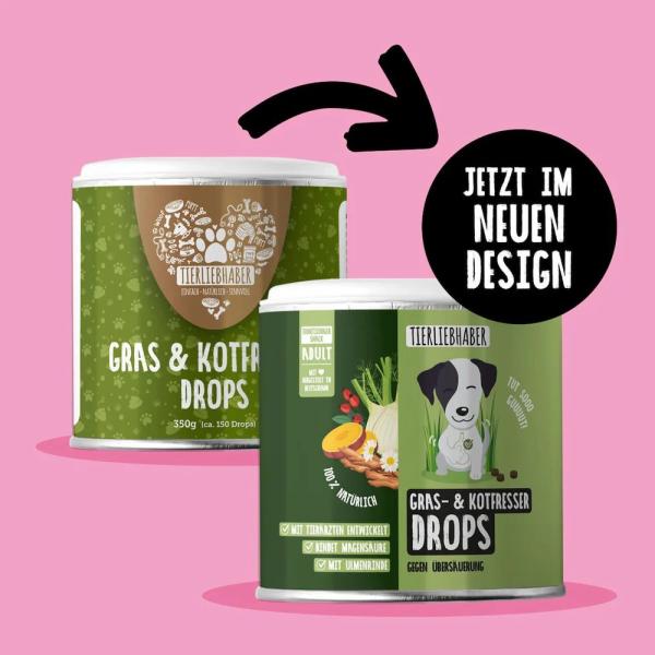 Neu Tierliebhaber  Gras- & Kotfresser Drops,  als Snack geeignet