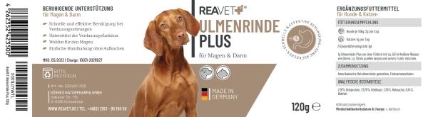 ReaVET Ulmenrinde Plus  - Natürliche Darmsanierung für Hunde und Katzen