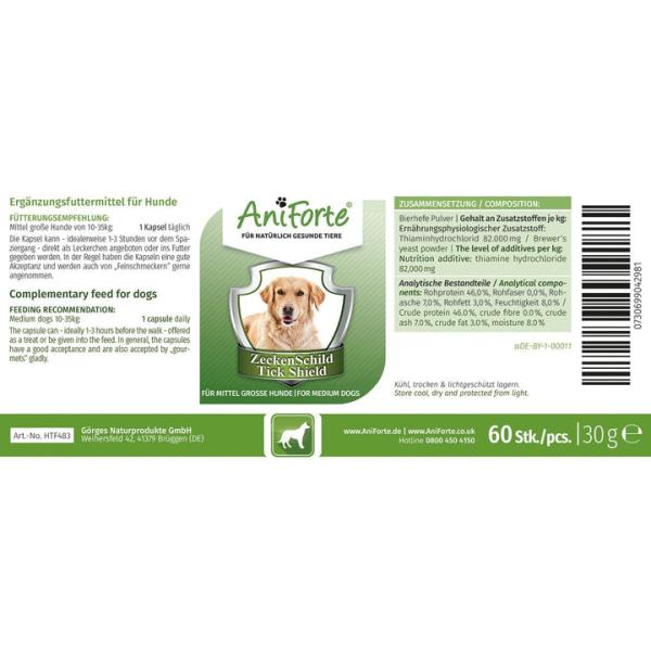 Aniforte ZeckenSchild Kapseln für  Hunde