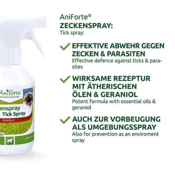 Aniforte Zeckenspray für Hunde - effektives Zeckenspray